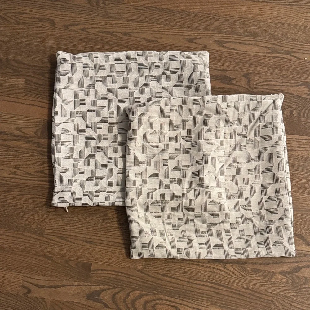 West Elm Geometric Patterned Pillow Covers 20x20 (2)